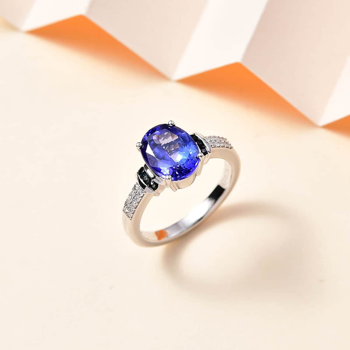 Luxoro 14K White Gold AAA Tanzanite, Monte Belo Indicolite, Diamond (I2) Ring (Size 10.0) (5.25 g) 3.25 ctw image number 1