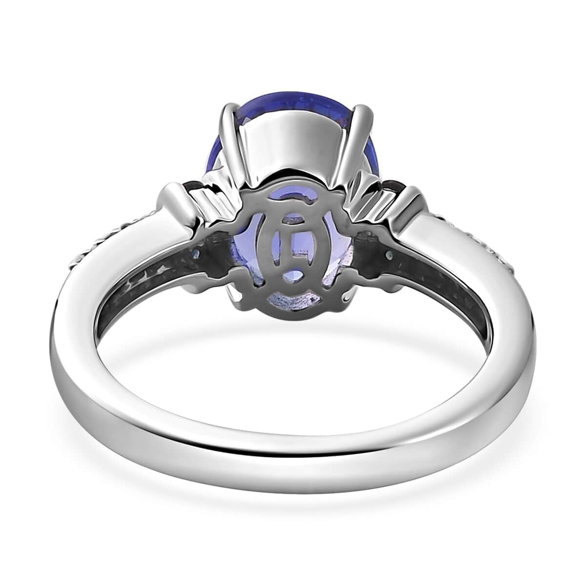 Luxoro 14K White Gold AAA Tanzanite and Monte Belo Indicolite, G-H I2 Diamond Ring (Size 6.0) 5.25 Grams 3.25 ctw (Del. in 10-12 Days) image number 4