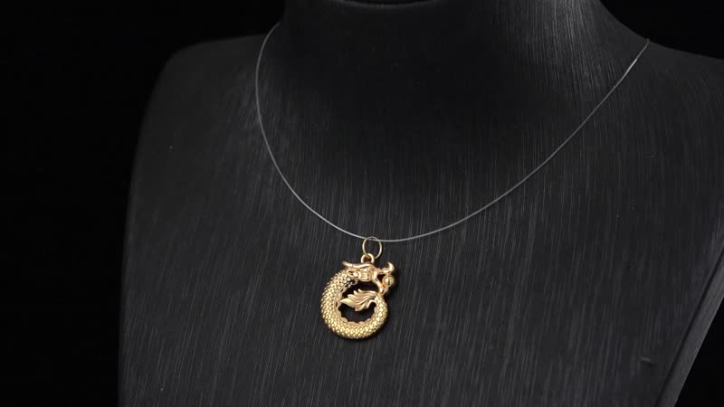 Electroform Dragon Pendant in 10K Yellow Gold 0.30 Grams