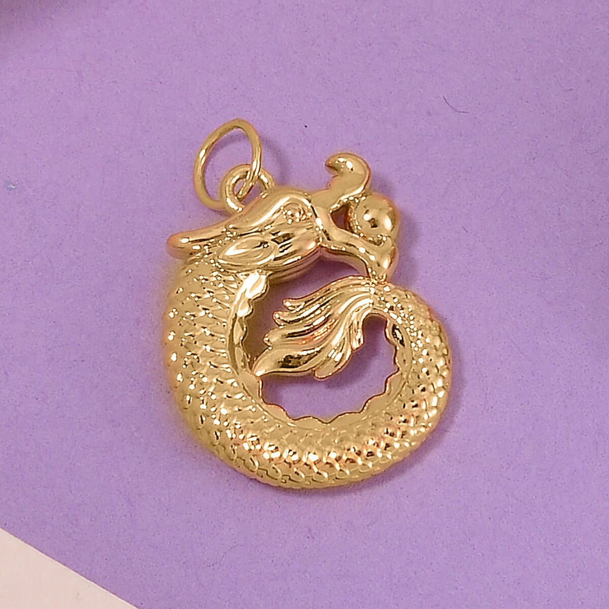 Electroform Dragon Pendant in 10K Yellow Gold 0.30 Grams image number 1
