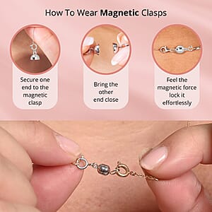 10K White Solid Gold Magnetic Lock