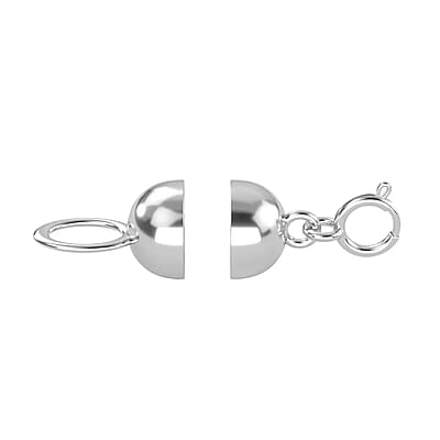 10K White Solid Gold Magnetic Lock