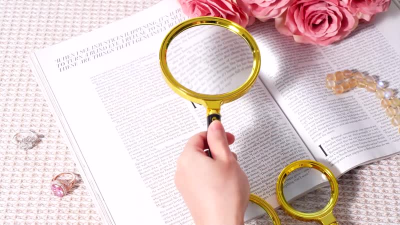 3pcs Magnifiers Glasses with Dragan Pattern Dandle - 60*140mm 5X, 80*160mm 3X and 100*180mm 2X