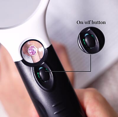 2 pcs Certificate CE ROHS Led Magnifier Glass (White) (190x83x28 mm) - Big Len 3X-75mm and Small Len 45X -22mm