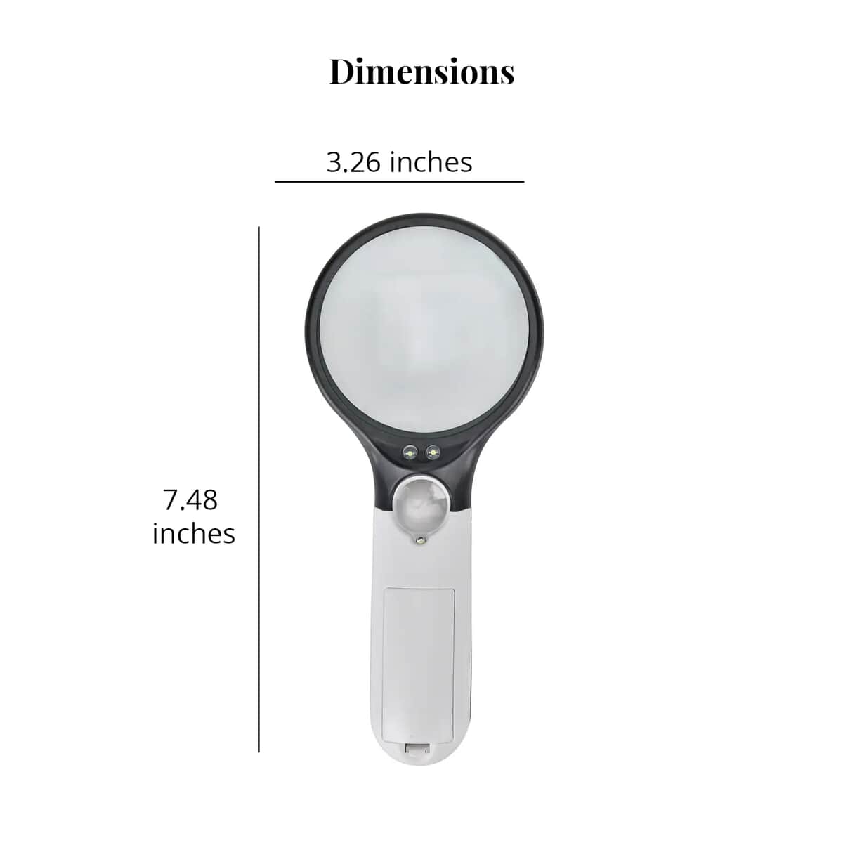 2 pcs Certificate CE ROHS Led Magnifier Glass (White) (190x83x28 mm) - Big Len 3X-75mm and Small Len 45X -22mm   image number 9