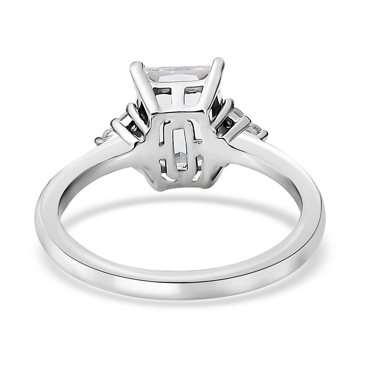 Brazilian Petalite and White Zircon Ring in Platinum Over Sterling Silver (Size 10.0) 1.35 ctw