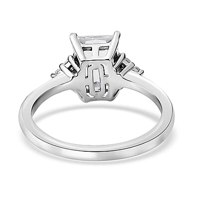 Brazilian Petalite and White Zircon Ring in Platinum Over Sterling Silver (Size 10.0) 1.35 ctw