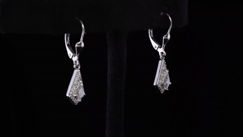 Moissanite Lever Back Earrings in Platinum Over Sterling Silver 1.00 ctw