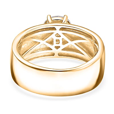  D'Joy Moissanite 1.15 ctw Royal Majesty Ring in 18K Vermeil Yellow Gold Over Sterling Silver (Size 10.0)