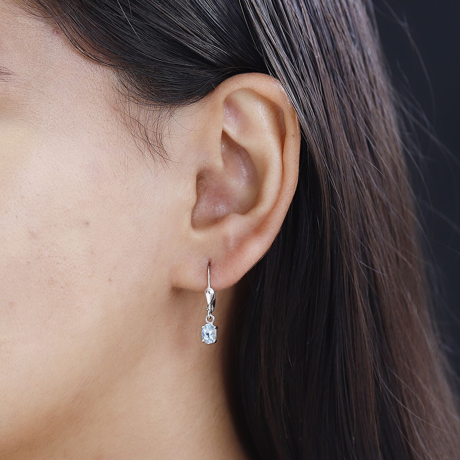 D'Joy Moissanite Dangling Earrings in Platinum Over Sterling Silver 2.90 ctw