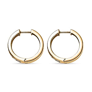 D'Joy Moissanite Hoop Earrings in Vermeil Yellow Gold Over Sterling Silver 2.00 ctw