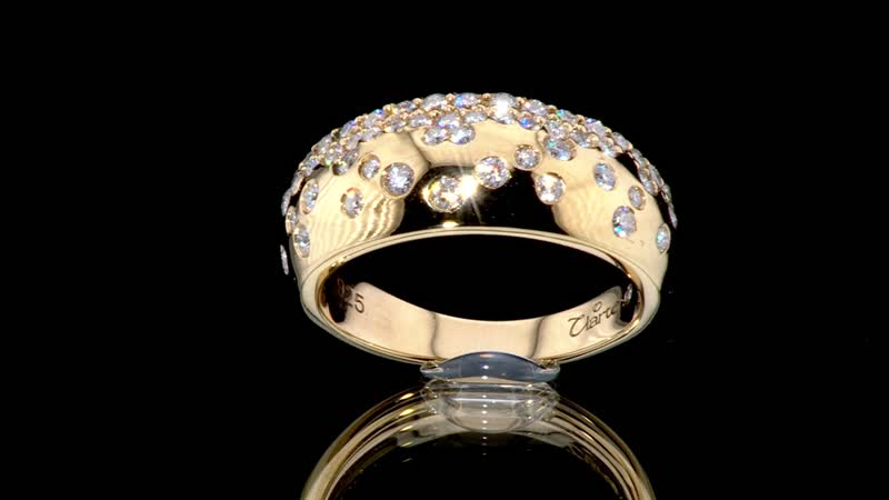 Clarte Sul Mare Collection Moissanite Ring in Vermeil YG Over Sterling Silver (Size 5.0) 0.60 ctw