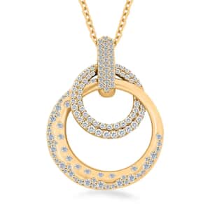Clarte Starry Night Collection Moissanite Pendant Necklace 18 Inches in Vermeil Yellow Gold Over Sterling Silver 0.65 ctw