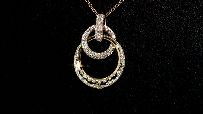 Clarte Starry Night Collection Moissanite Pendant Necklace 18 Inches in Vermeil Yellow Gold Over Sterling Silver 0.65 ctw