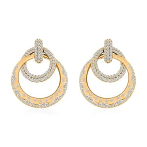 Clarte Starry Night Collection Moissanite Earrings in Vermeil Yellow Gold Over Sterling Silver 1.35 ctw