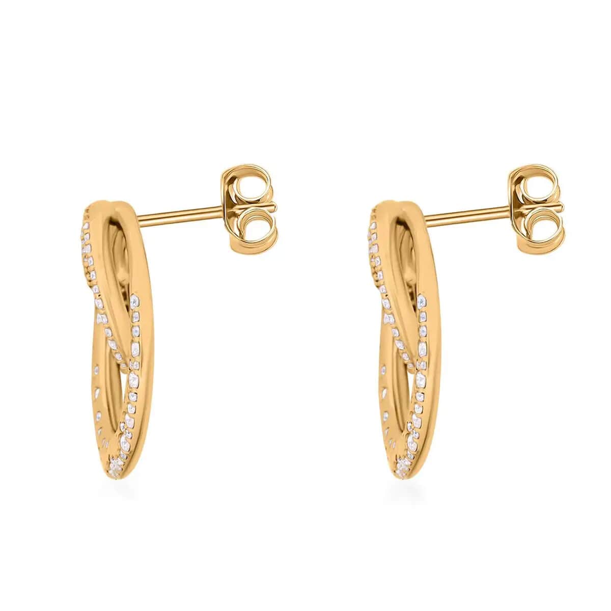 Clarte Starry Night Collection Moissanite Earrings in Vermeil Yellow Gold Over Sterling Silver 1.35 ctw image number 7