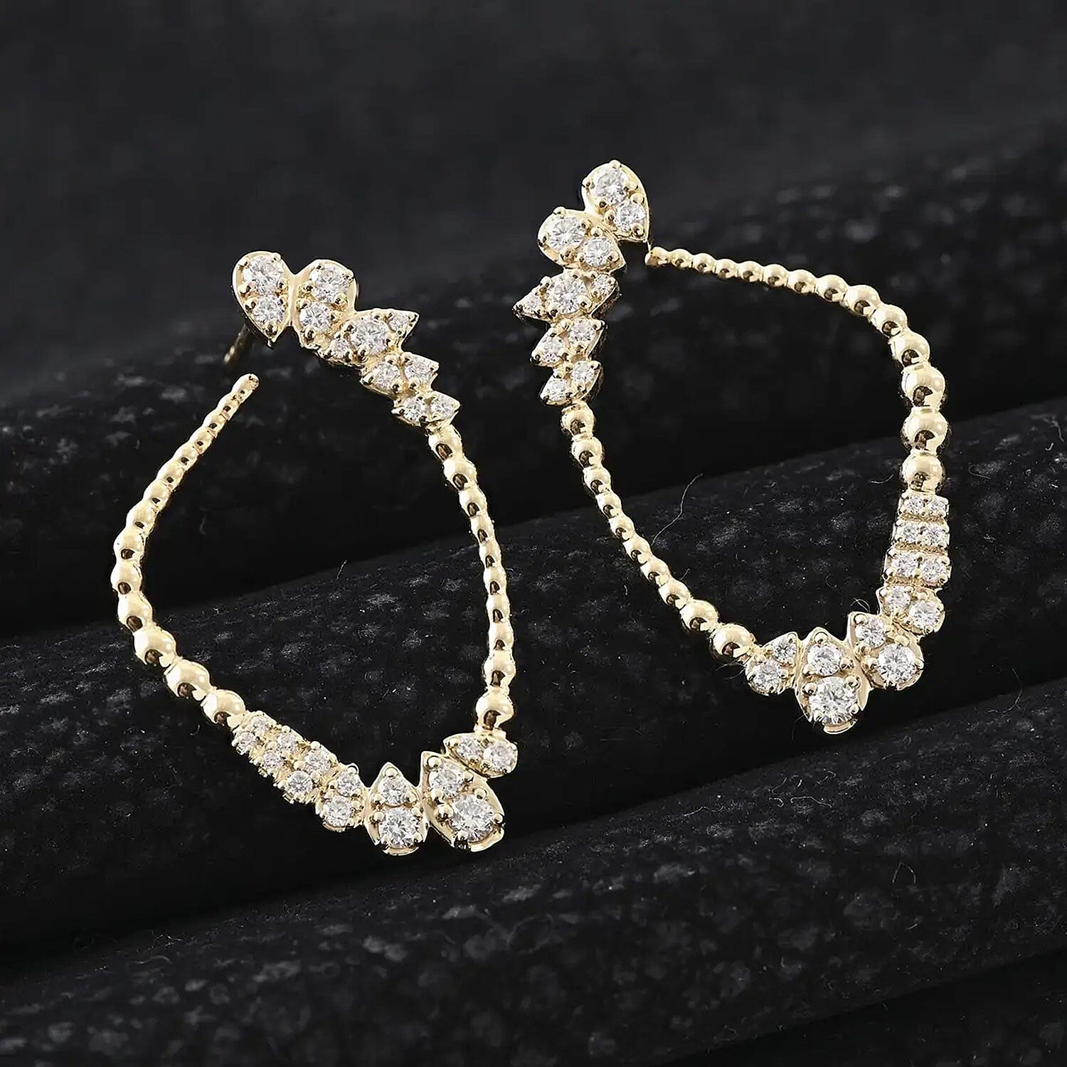 Clarte Perle Collection Moissanite Earrings in Vermeil Yellow Gold Over Sterling Silver 0.80 ctw