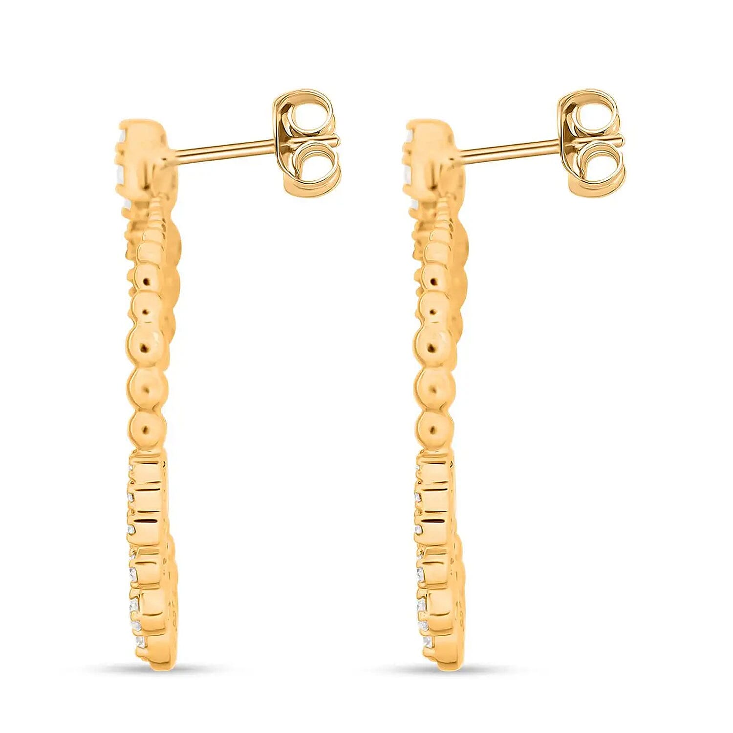 Clarte Perle Collection Moissanite Earrings in Vermeil Yellow Gold Over Sterling Silver 0.80 ctw