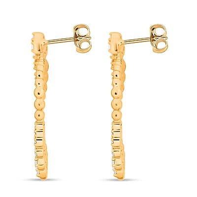 Clarte Perle Collection Moissanite Earrings in Vermeil Yellow Gold Over Sterling Silver 0.80 ctw