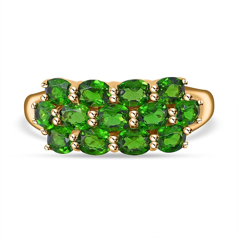 Chrome Diopside Ring in Vermeil Yellow Gold Over Sterling Silver (Size 10.0) 2.50 ctw