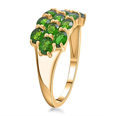 Chrome Diopside Ring in Vermeil Yellow Gold Over Sterling Silver (Size 10.0) 2.50 ctw