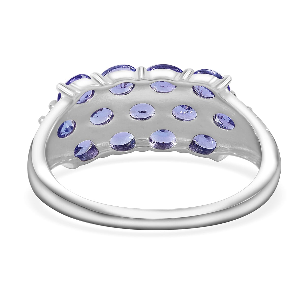 Tanzanite Ring in Platinum Over Sterling Silver (Size 8.0) 2.25 ctw image number 3