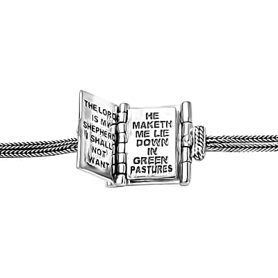 Sterling Silver Bible Cross Bracelet (6.50-8.0In) 14.75 Grams