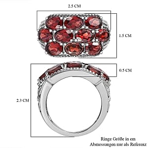 Mozambique Garnet 5.68 ctw Ring in Stainless Steel (Size 6.5)
