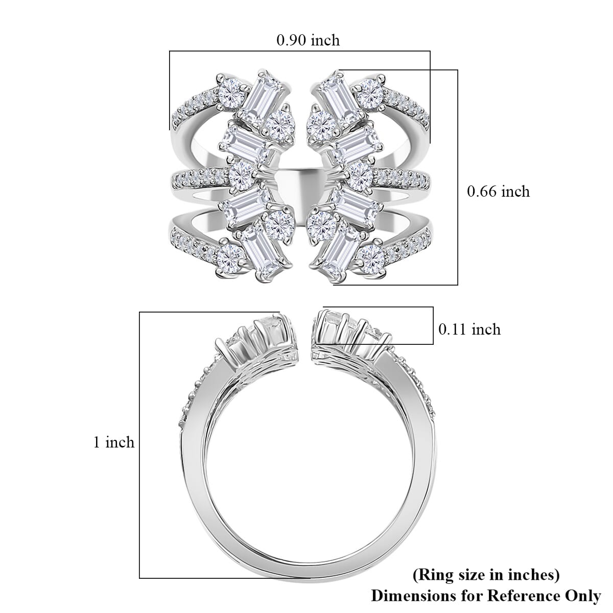 Moissanite 1.50 ctw Ring in 18K Vermeil Yellow Gold Over Sterling Silver (Size 8.0) image number 5