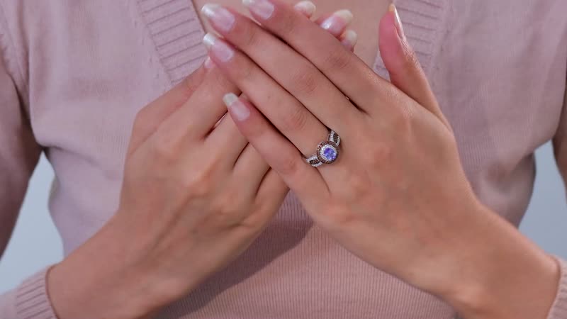 Tanzanite, Brown and White Zircon Ring in Platinum Over Sterling Silver (Size 5.0) 1.60 ctw