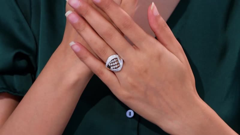 Moissanite 1.00 ctw Ring in Platinum Over Sterling Silver (Size 6.0)