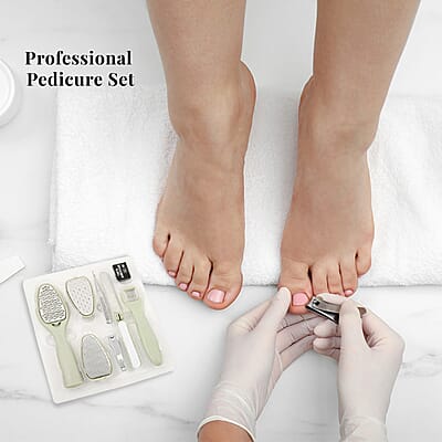 BellaPro 13 Piece Pedicure Set in Sage Green Color