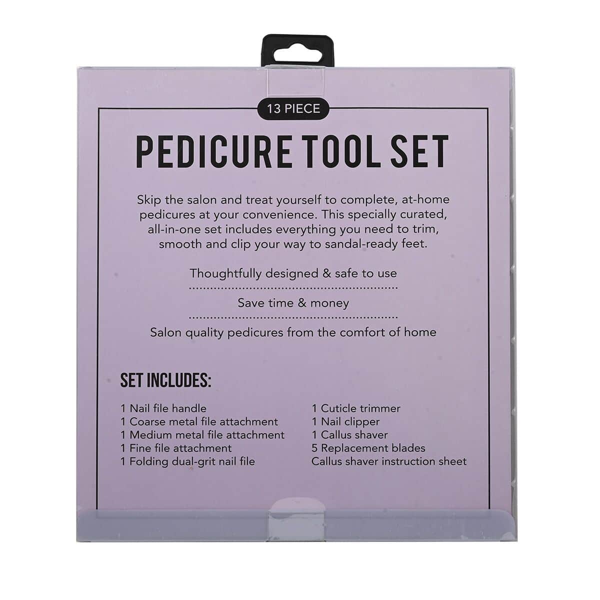 BellaPro 13 Piece Pedicure Set in Lilac Gray Color image number 5