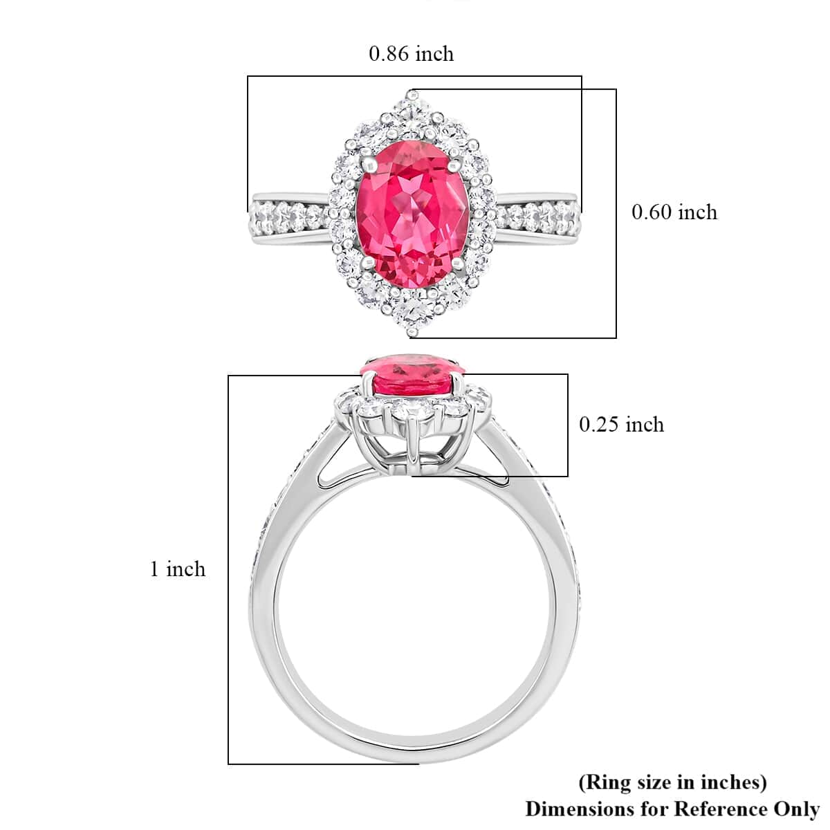 Chairman Vault Collection Certified & Appraised Rhapsody 950 Platinum AAAA Pink Spinel and E-F VS Diamond Ring (Size 7.0) 8 Grams 2.70 ctw image number 4