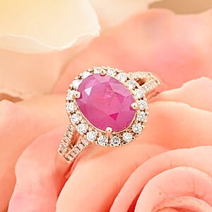 Iliana AAA Montepuez Ruby and SI Diamond 2.35 ctw Ring in 18K Yellow Gold (Size 8.0) 5.07 Grams