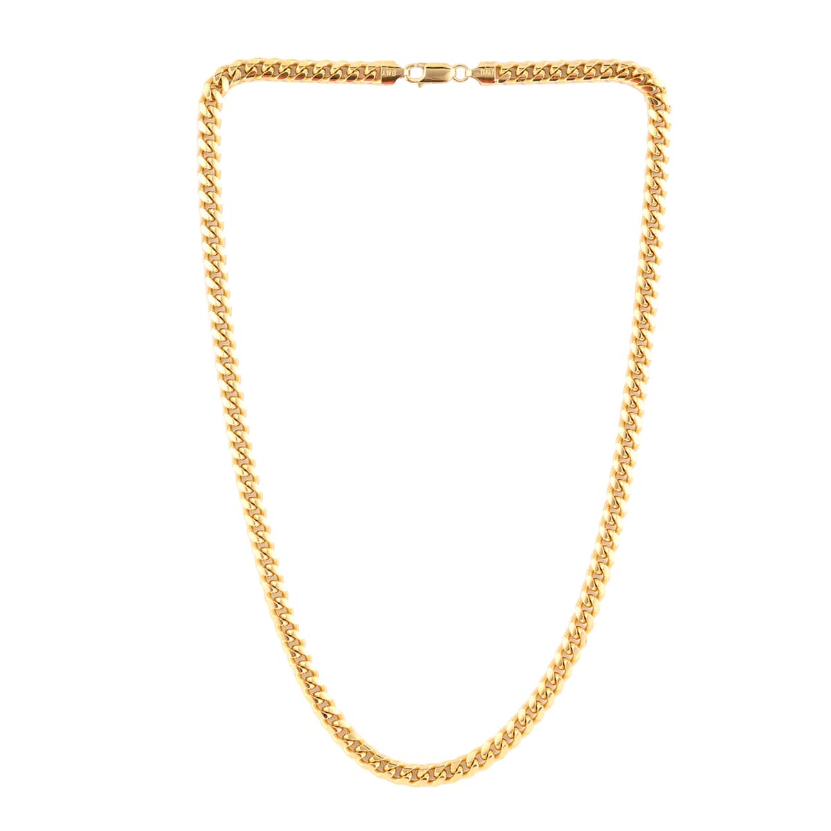 14K Yellow Gold Over Sterling Silver Flat Curb Chain Necklace 24 Inches 14.8 Grams image number 2