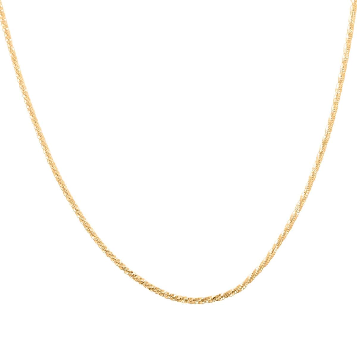 14K Yellow Gold Over Sterling Silver Roc Chain Necklace 24 Inches 3.50 Grams image number 0