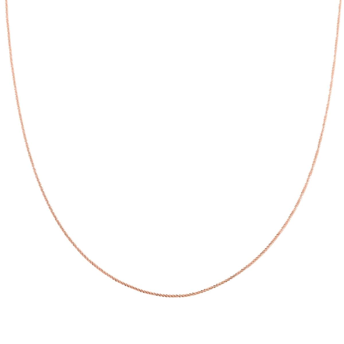 14K Rose Gold Over Sterling Silver Roc Chain Necklace 24 Inches 3.50 Grams image number 0