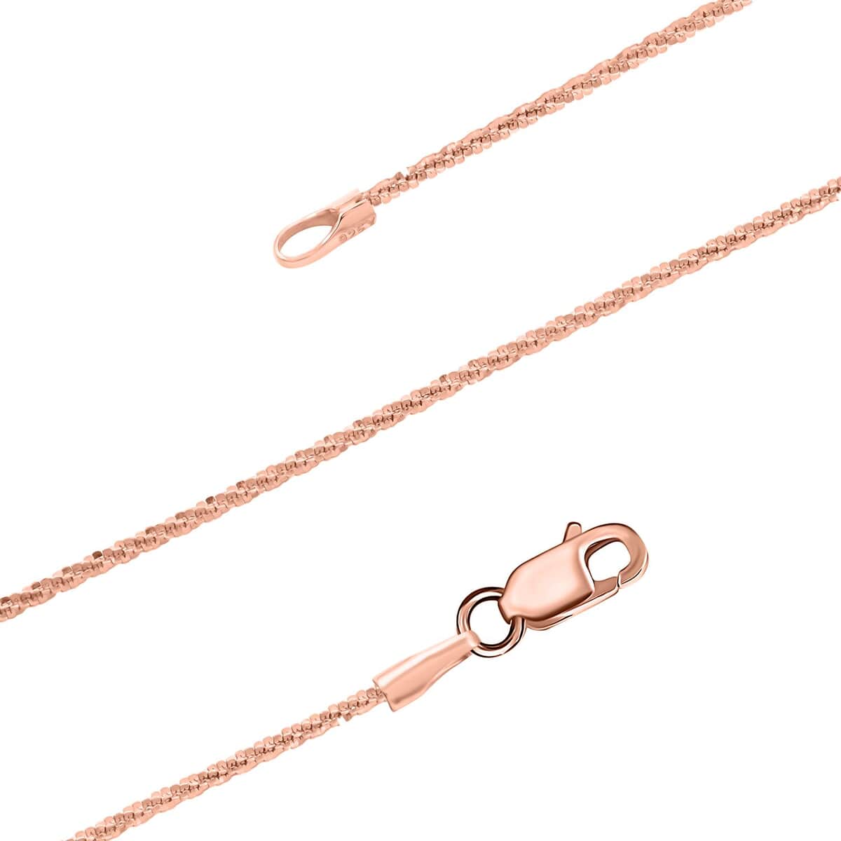 14K Rose Gold Over Sterling Silver Roc Chain Necklace 24 Inches 3.50 Grams image number 2