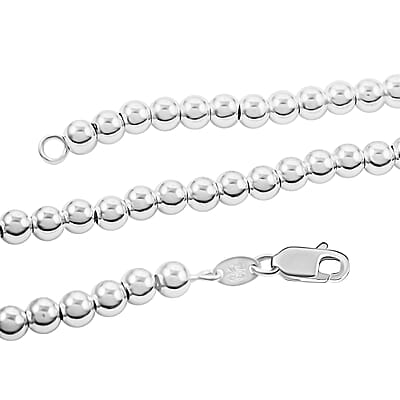 Sterling Silver Loose Bead Chain Necklace 20 Inches 24.8 Grams