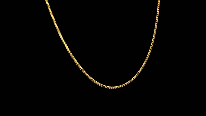 14K Yellow Gold Over Sterling Silver Franco Chain Necklace 20 Inches 8.6 Grams