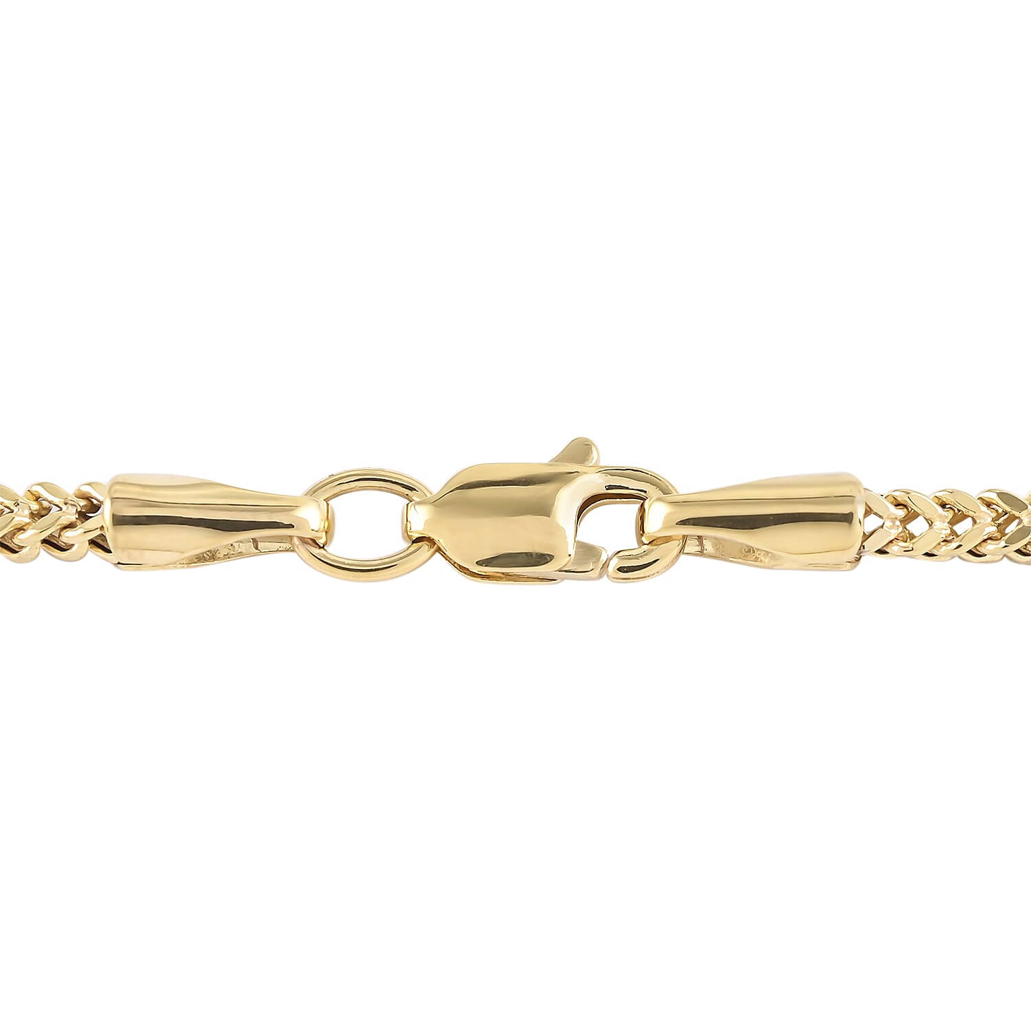 14K Yellow Gold Over Sterling Silver Franco Chain Necklace 20 Inches 8.6 Grams