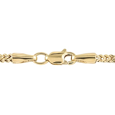 14K Yellow Gold Over Sterling Silver Franco Chain Necklace 20 Inches 8.6 Grams