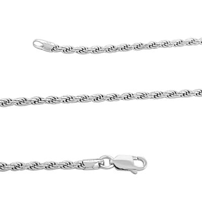 Sterling Silver Rope Chain Necklace (18 Inches) (13.20 g)