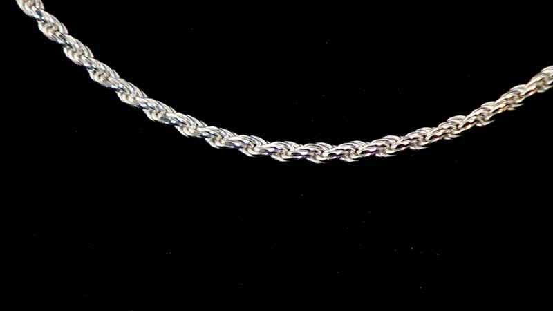 Sterling Silver Rope Chain Necklace 60 Inches 10.8 Grams