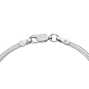 Sterling Silver Textured Snake Necklace 18 Inches 3.50 Grams