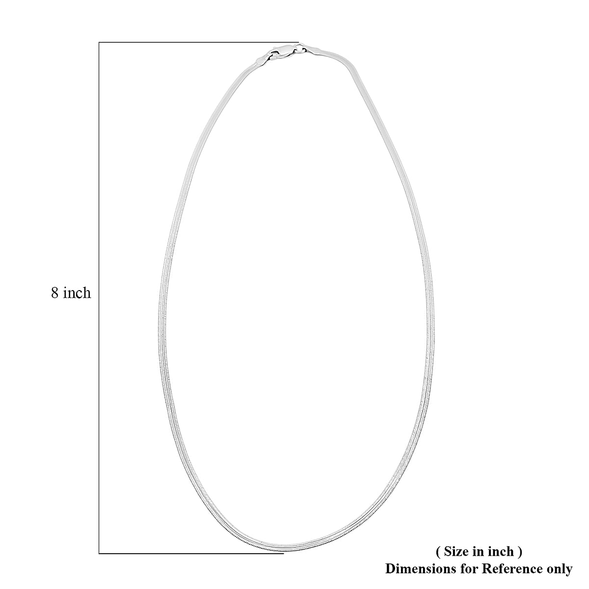 Sterling Silver Textured Snake Necklace 18 Inches 3.50 Grams image number 4