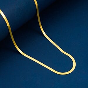 14K Yellow Gold Over Sterling Silver Textured Snake Chain Necklace 18 Inches 3.50 Grams