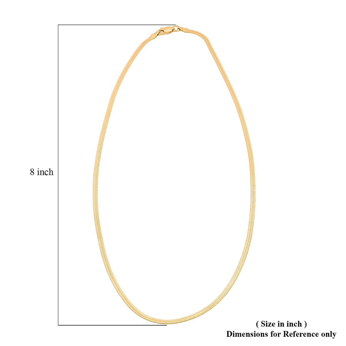 14K Yellow Gold Over Sterling Silver Textured Snake Chain Necklace 18 Inches 3.50 Grams image number 4