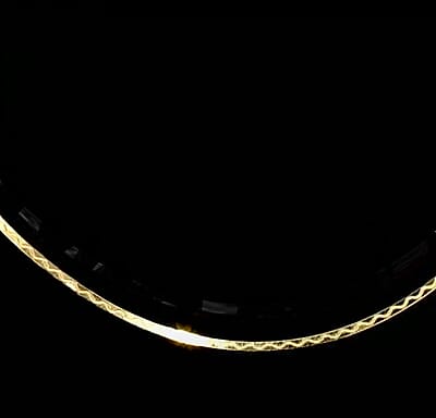 14K YG Over Sterling Silver Zig-Zag Herringbone Chain Necklace (18 Inches) (3.90 Grams)